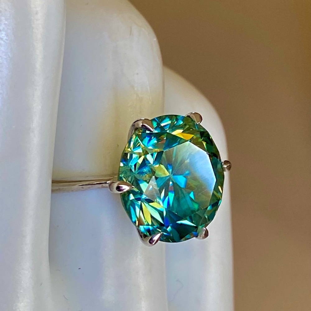 💥 Fabulous 14 CTs 💥 Bluish Diamond Solitaire ring 💥 - Picture 9 of 16